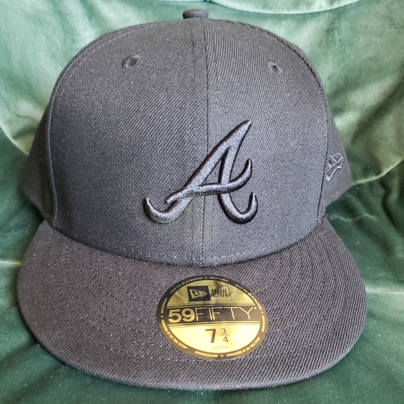New Era Accessories Atlanta Braves New Era 7 34 Fitted Blacked Out